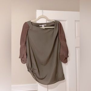 Diane von Furstenberg toffee blouse in size 8